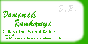 dominik romhanyi business card